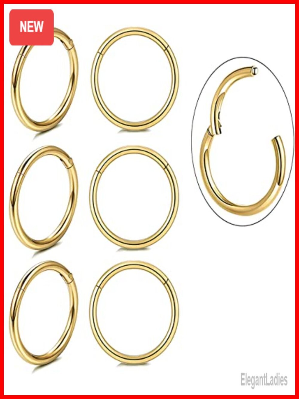 Tiny Gold Plated Surgical Steel Huggie Hoop Earrings 16G